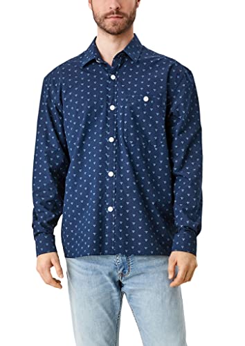 s.Oliver Men's 130.10.202.11.120.2109900 Shirt, blau, L von s.Oliver