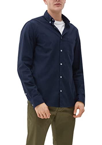 s.Oliver Men's 2127453 Hemd Langarm, Blue, L von s.Oliver