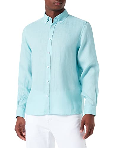 s.Oliver Men's Hemd, Langarm, Blue Green, M von s.Oliver