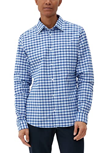 s.Oliver Men's 2125895 Hemden Langarm, blau 50N6, M von s.Oliver