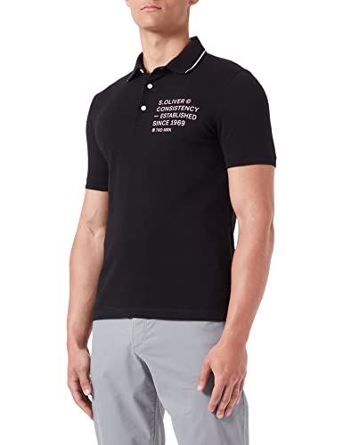 s.Oliver Herren 2129835 Poloshirt, Kurzarm, 9999_Black, L von s.Oliver