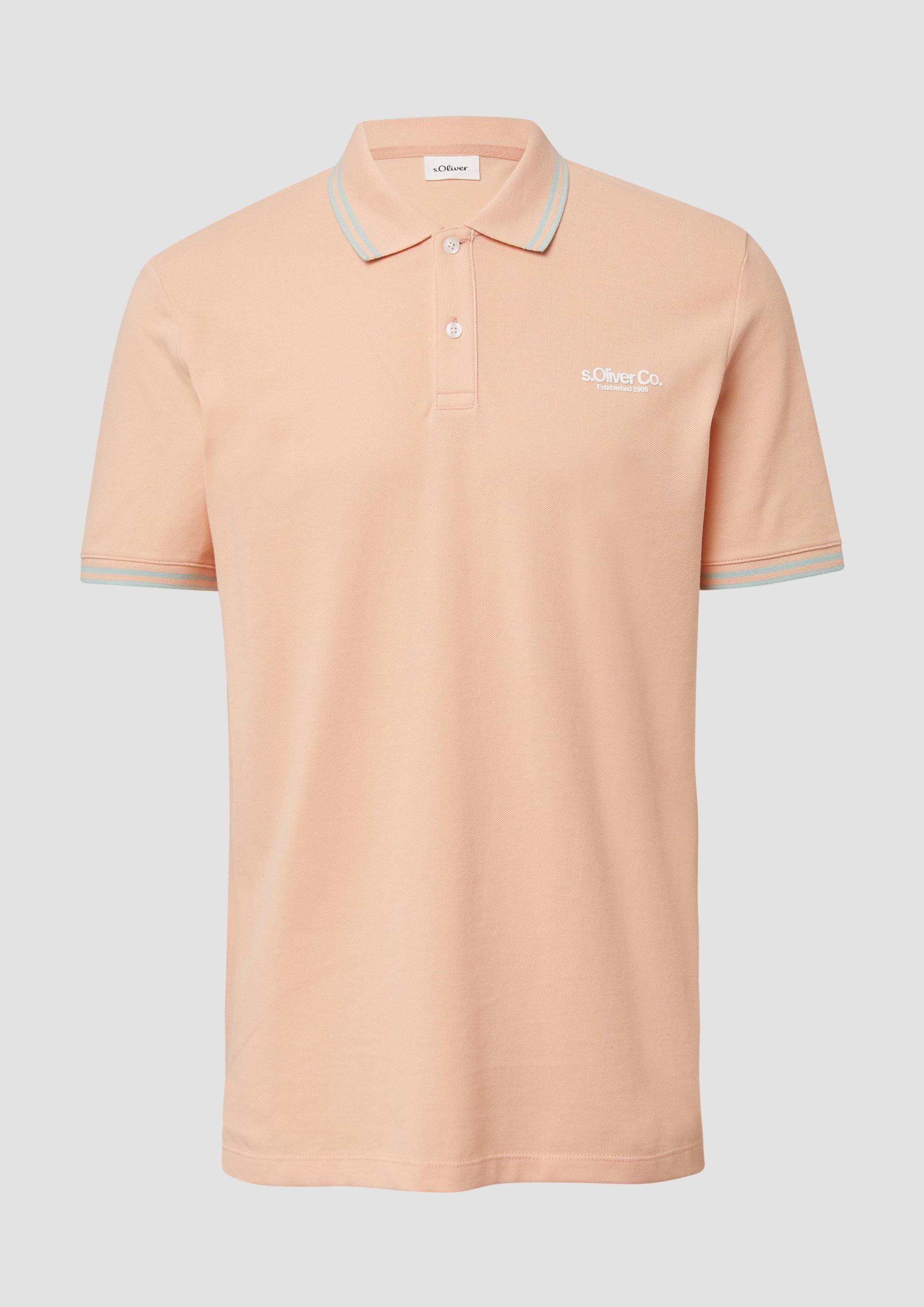 s.Oliver - Piqué-Poloshirt mit Kontrastdetails und Logo, Herren, Orange s.Oliver - Piqué-Poloshirt mit Kontrastdetails und Logo, Herren, Orange von s.Oliver