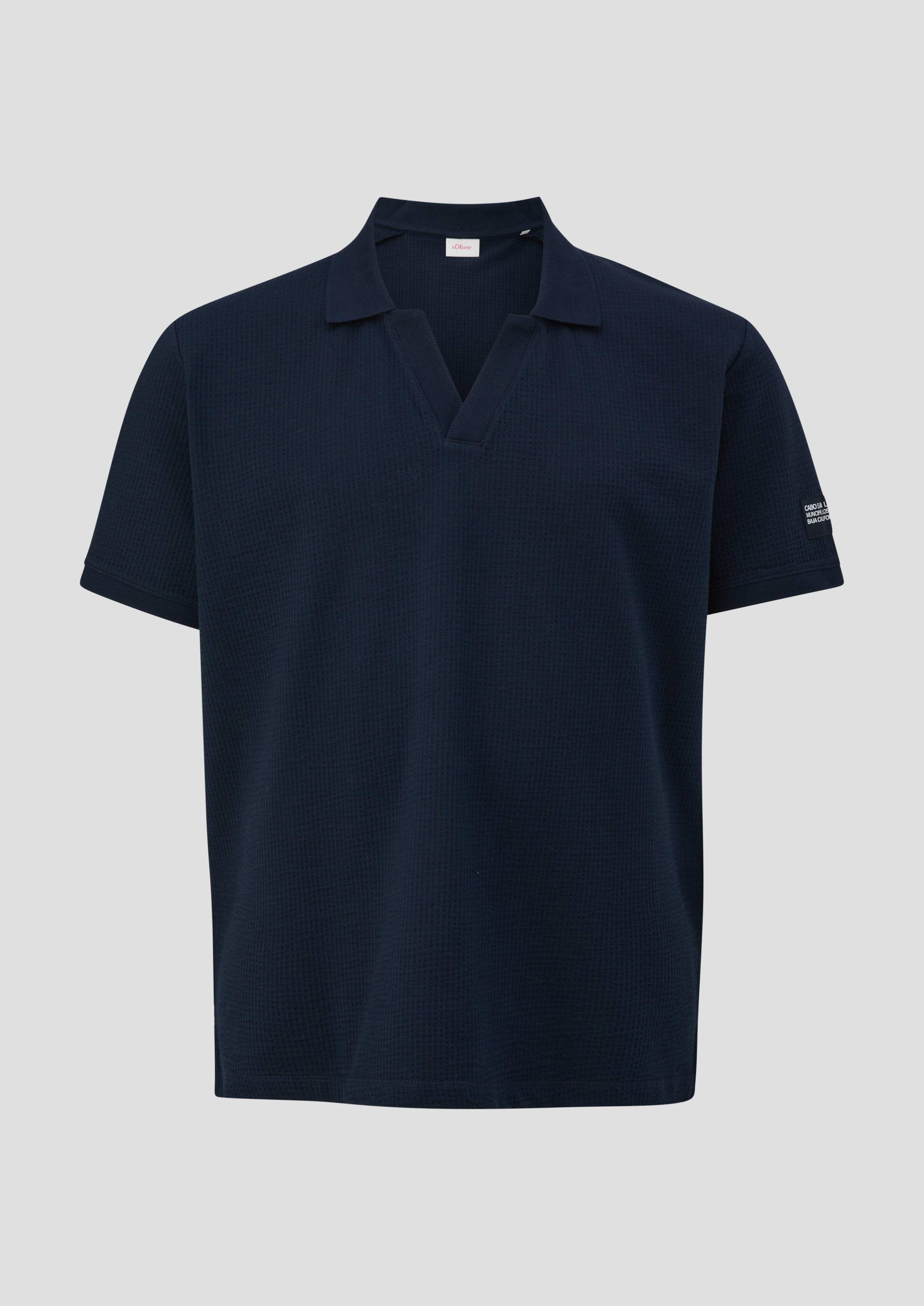 s.Oliver - Poloshirt aus Baumwollstretch, Herren, blau von s.Oliver