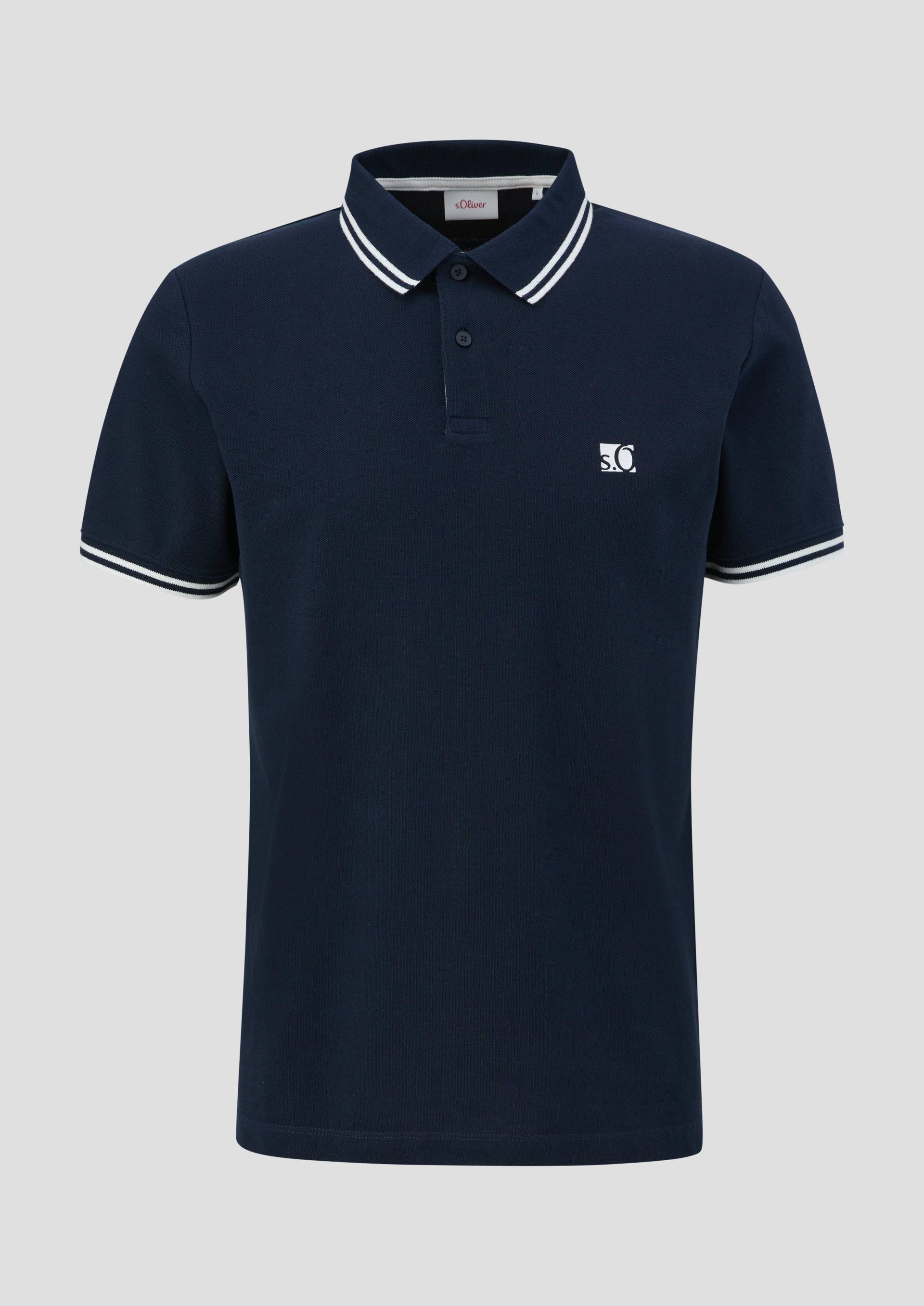 s.Oliver - Poloshirt mit Kontrast-Details, Herren, blau von s.Oliver