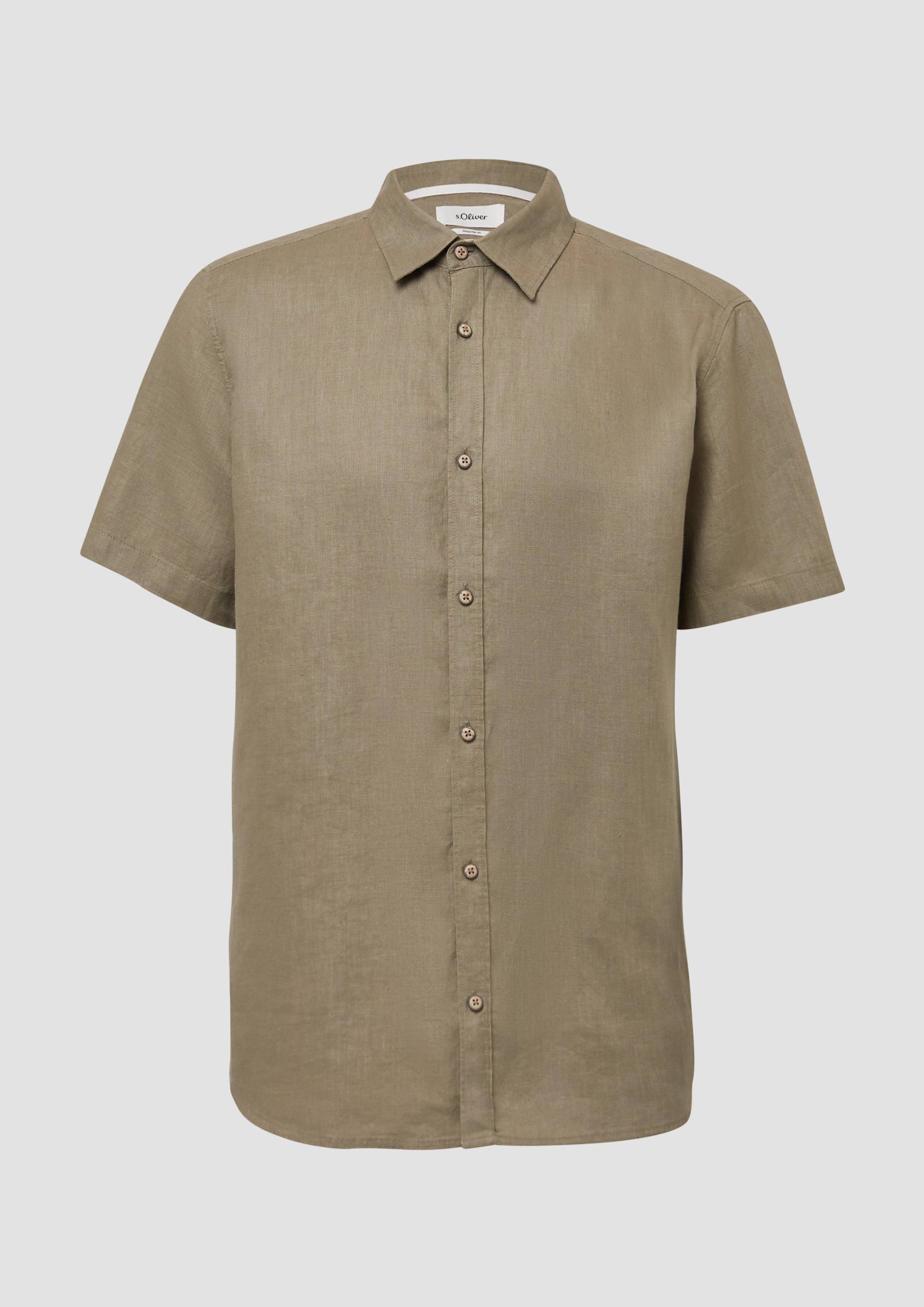 s.Oliver - Regular Fit: Leichtes Kurzarmhemd aus 100% Leinen, Herren, Grün s.Oliver - Regular Fit: Leichtes Kurzarmhemd aus 100% Leinen, Herren, Grün von s.Oliver