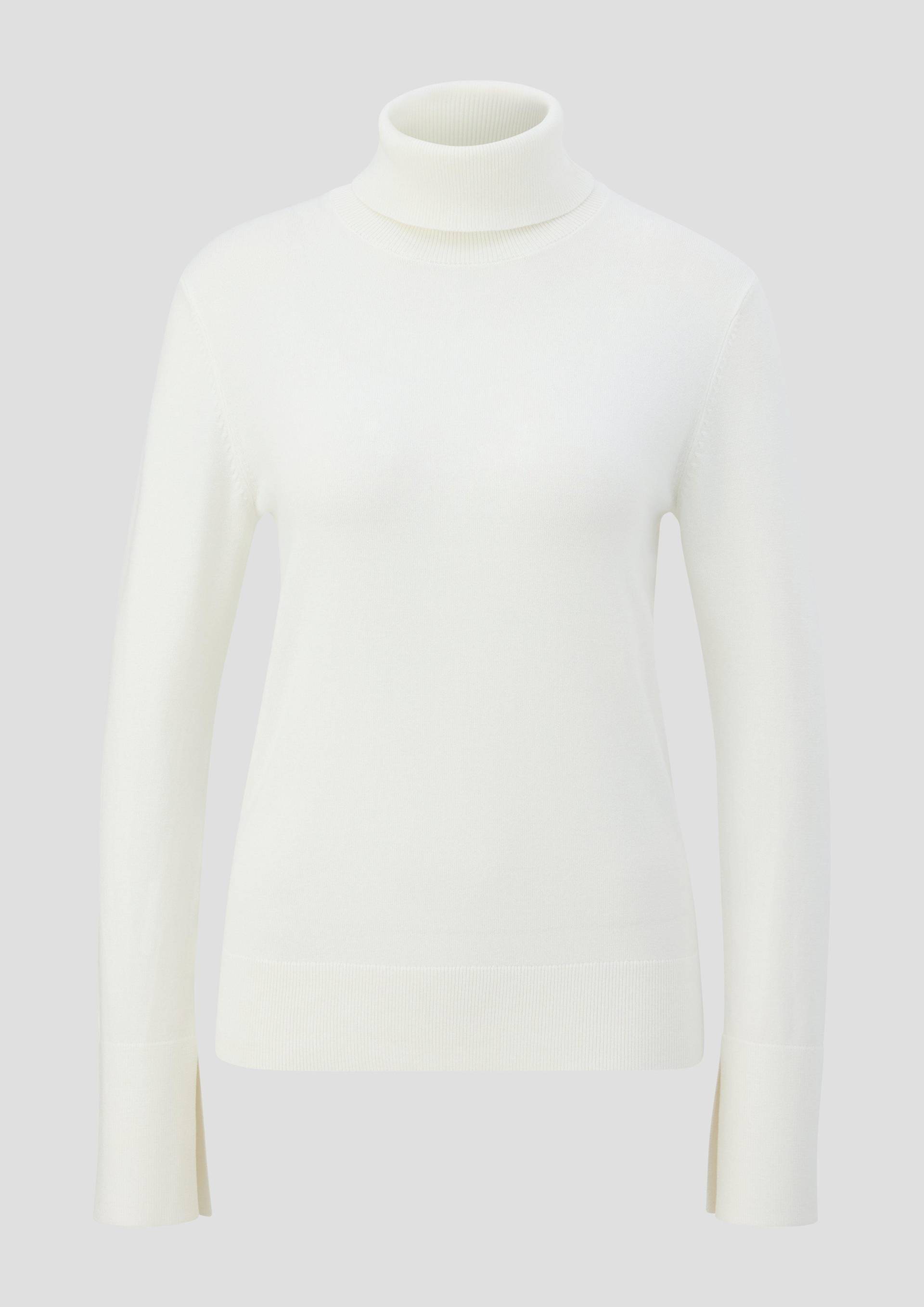 s.Oliver - Rollkragenpullover aus Viskosemix, Damen, creme von s.Oliver