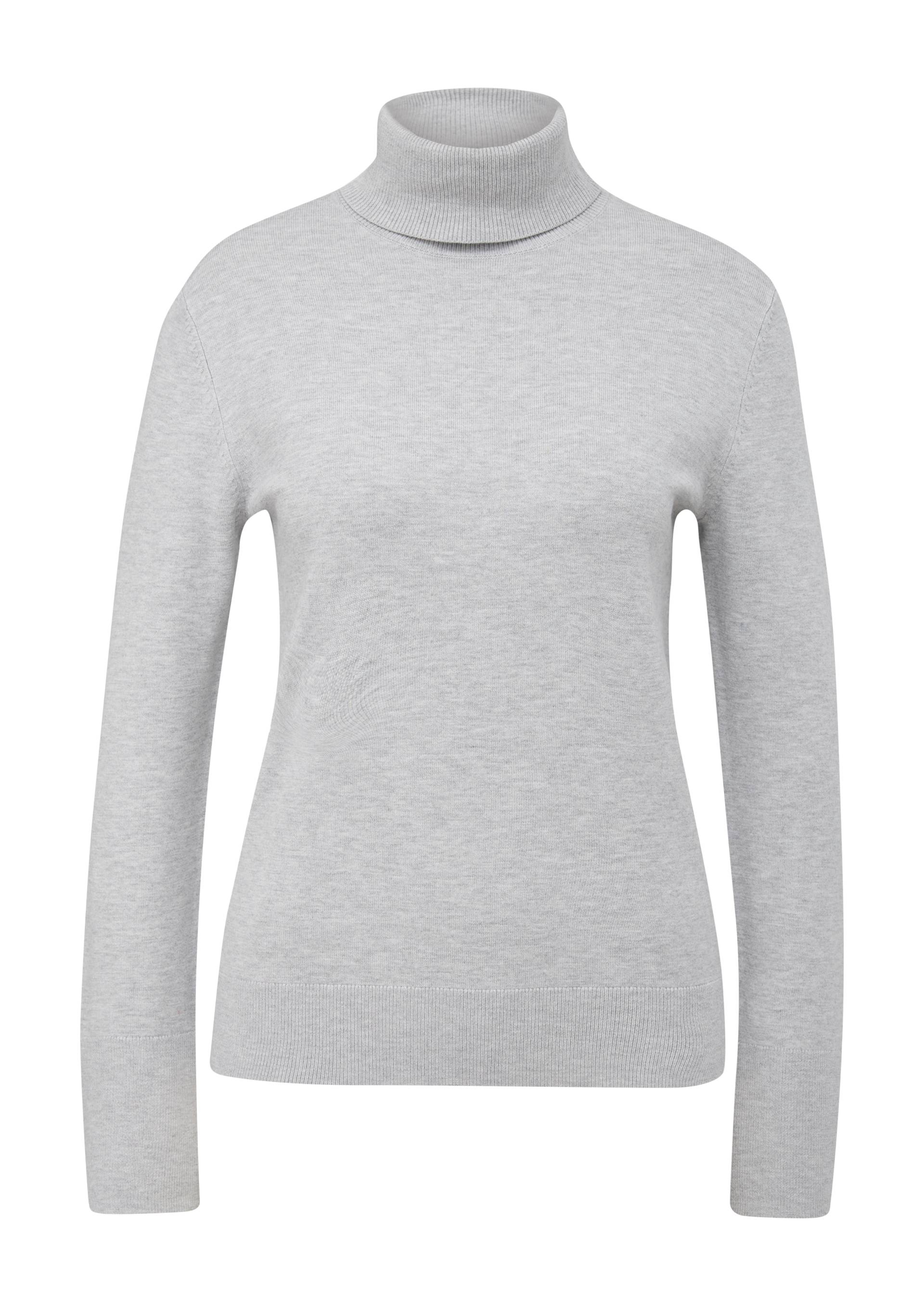 s.Oliver - Rollkragenpullover aus Viskosemix, Damen, grau von s.Oliver