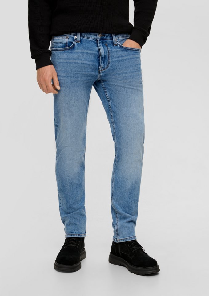 s.Oliver Stoffhose Jeans / Slim Fit / Mid Rise / Slim Leg Label-Patch von s.Oliver