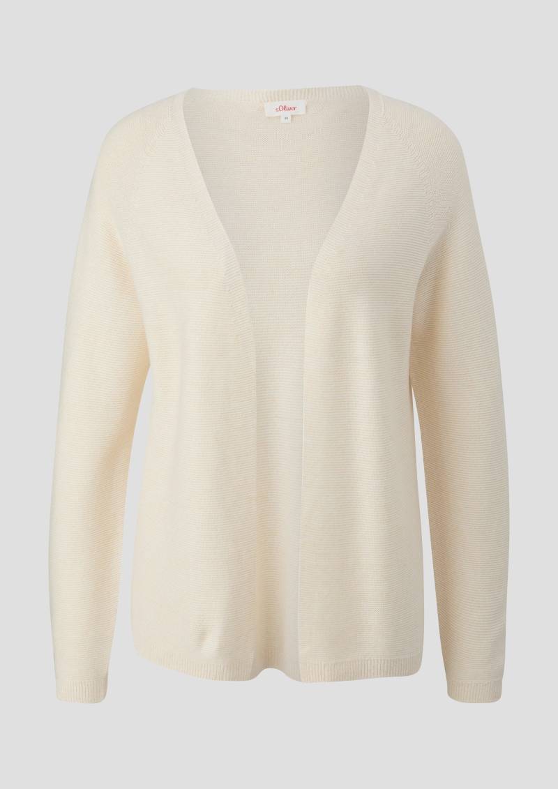 s.Oliver - Strickjacke aus Viskosemix, Damen, creme von s.Oliver