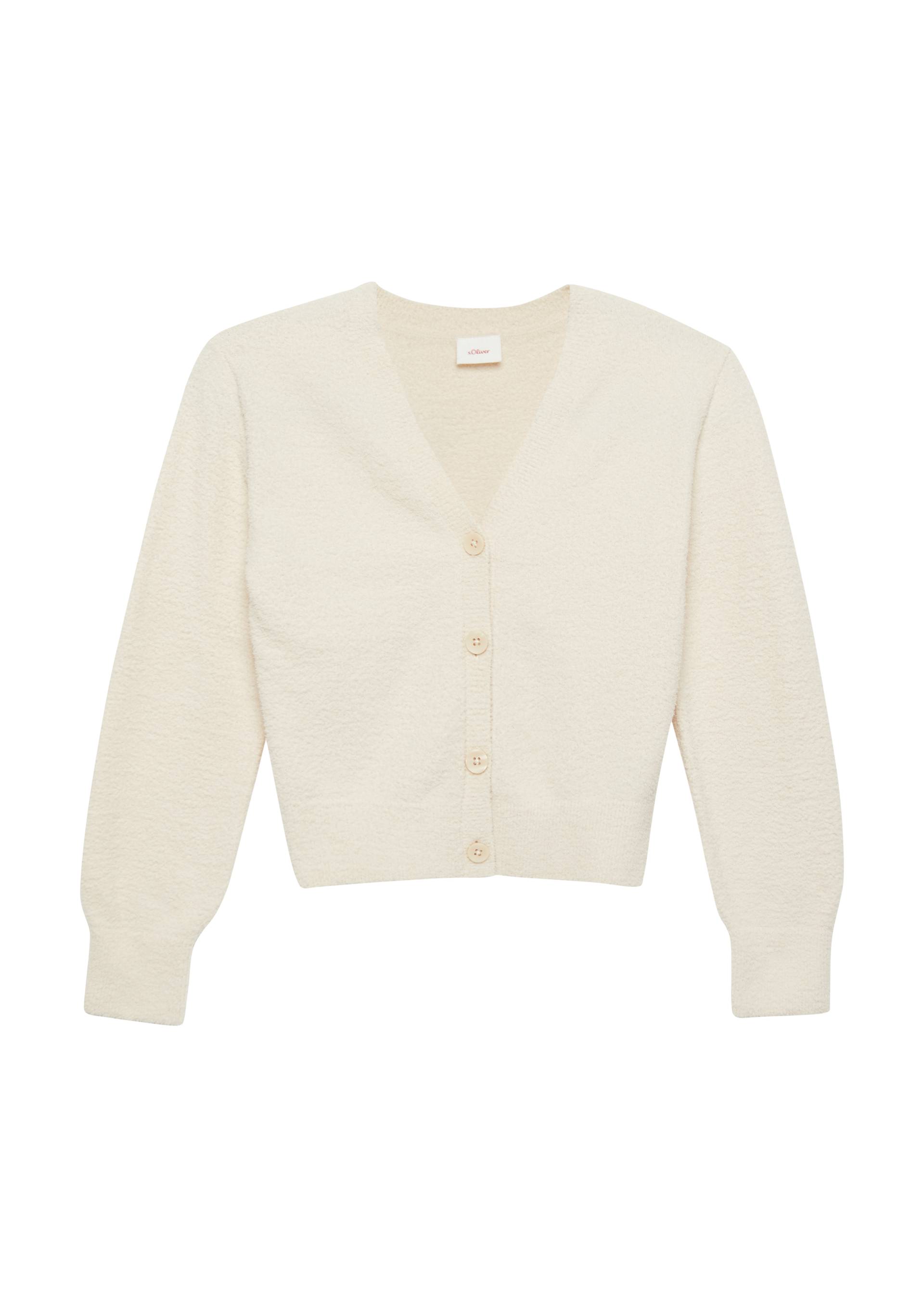 s.Oliver - Strickjacke mit Knopfleiste aus Bouclé, Mädchen, Beige s.Oliver - Strickjacke mit Knopfleiste aus Bouclé, Mädchen, Beige von s.Oliver