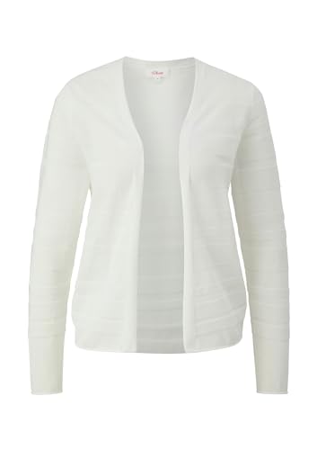 s.Oliver Damen 2144334 Strickjacke mit Musterstruktur, Creme 0210, 42 von s.Oliver