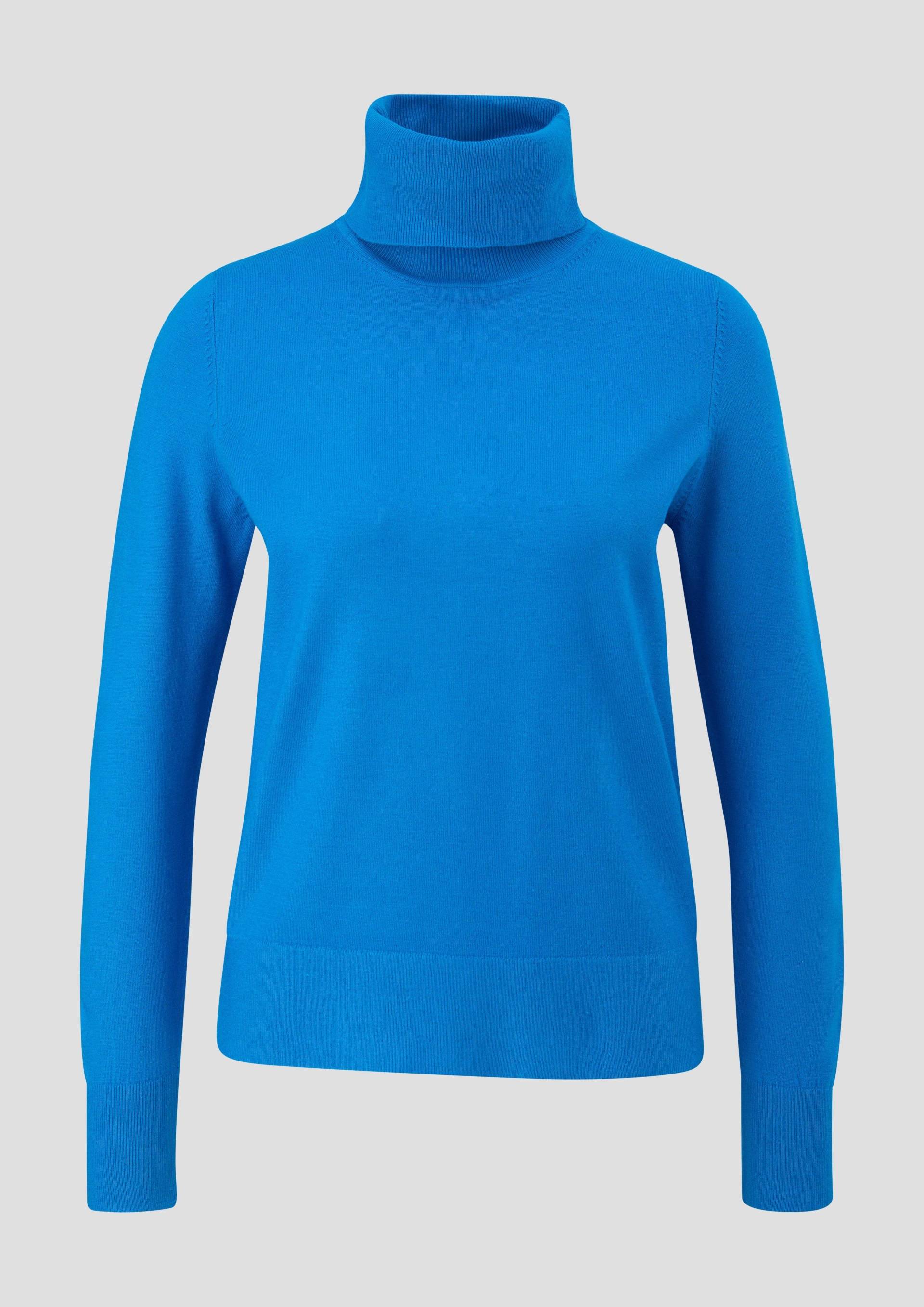 s.Oliver - Strickpullover aus Viskosemix, Damen, blau von s.Oliver