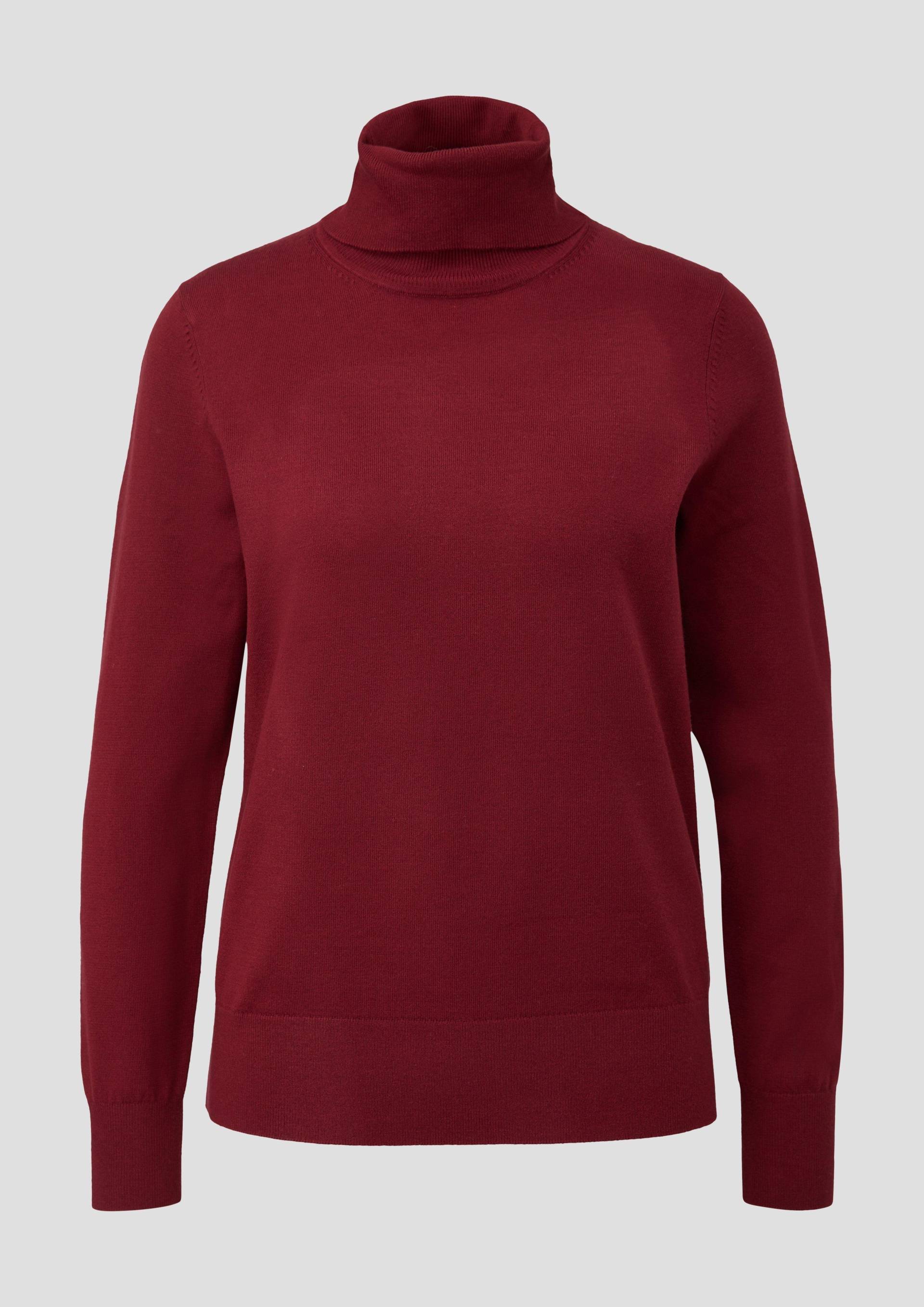 s.Oliver - Strickpullover mit Rollkragen, Damen, rot von s.Oliver