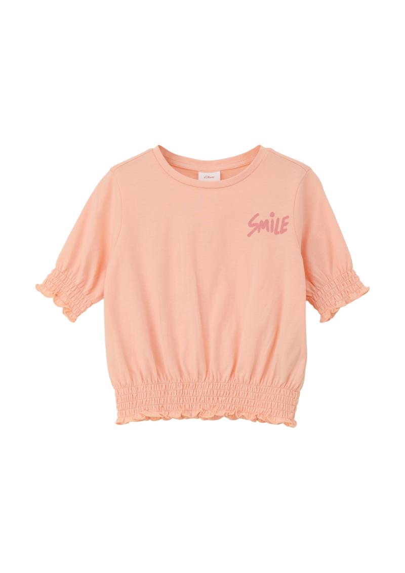 s.Oliver - T-Shirt mit Wellensaum, Kinder, Orange von s.Oliver