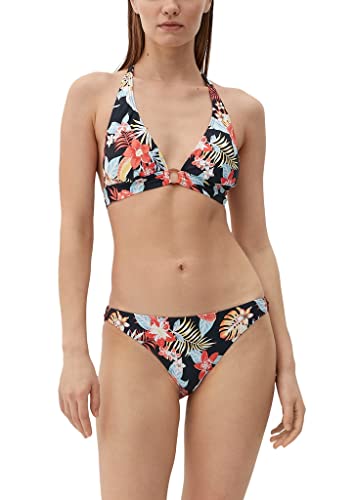 s.Oliver Damen Suki-10 Bikini, Blumendruck Schwarz, 34 / A EU von s.Oliver