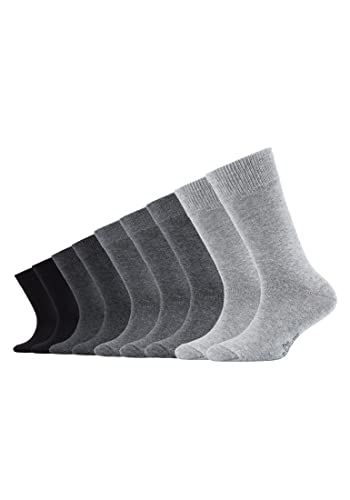 s.Oliver Kinder Socken Kinder Strümpfe mit weichem Bund Baumwolle Pflegeleicht langlebig für Jungen und Mädchen 9er Pack 35/38 grey von s.Oliver