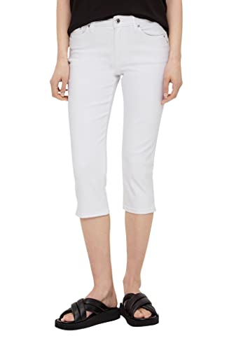 s.Oliver Women's 2131815 Capri Jeans, Betsy Slim Fit, weiß 01Z8, 44 von s.Oliver