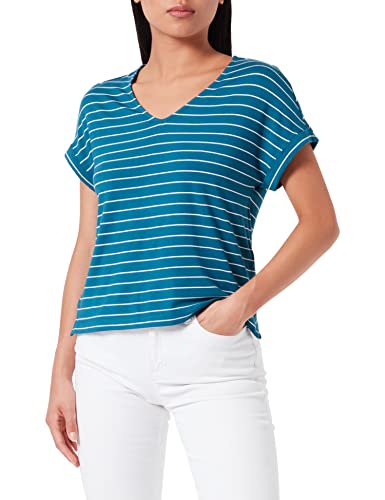 s.Oliver Women's Sleeveless T-Shirt ärmellos, deep Teal Stripe (68G8), 34 von s.Oliver