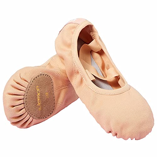 s.lemon Ballettschuhe,Elastische Leinen Geteilte Sohle Ballettschläppchen Ballet Schuhe Ballettschuhe für Kinder & Erwachsene Orange 35 von s.lemon