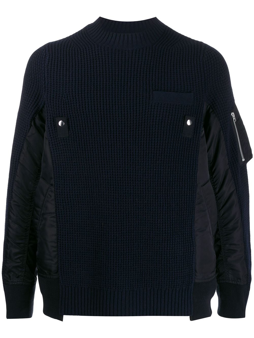 sacai Pullover mit Kontrasteinsatz - Blau von sacai