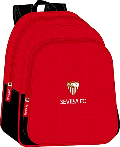 Rucksack für Kinder von ADAP. Kinderwagen Sevilla FC, rot/schwarz, Estándar, Casual von safta