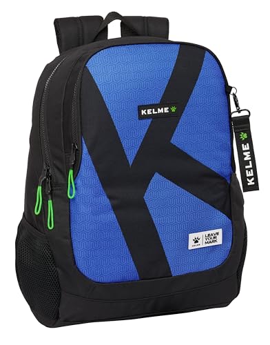 Safta KELME ROYAL Schulrucksack für Kinder, ideal für Kinder unterschiedlichen Alters, bequem und vielseitig, Qualität und Widerstandsfähigkeit, 32 x 16 x 44 cm, Schwarz, Schwarz , Estándar, Casual von safta