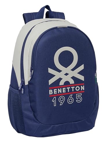 Safta M665 KAPPA Schulrucksack, ideal für Kinder unterschiedlichen Alters, bequem und vielseitig, Qualität und Widerstandsfähigkeit, 32 x 16 x 44 cm, Marineblau Unisex Kinder, Marineblau / Grau, von safta