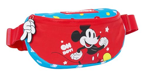 Safta MICKEY MOUSE FANTASTIC Hüfttasche für Kinder, ideal für Jugendliche und Kinder unterschiedlichen Alters, bequem und vielseitig, Qualität und Stärke, 23 x 9 x 14 cm, Blau/Rot, blau/rot, Estándar, von safta