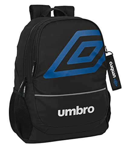 Safta Unisex Kinder M665 Umbro Flash Schulrucksack, ideal unterschiedlichen Alters, bequem und vielseitig, Qualität und Widerstandsfähigkeit, 32 x 16 x 44 cm, Schwarz von safta