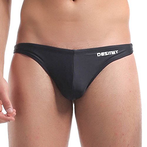 sandbank Herren-Slips, Badehose, sexy, niedriger Schnitt, Netzstoff, Tanga, Bademode, Unterwäsche, Schwarz #1, M von sandbank