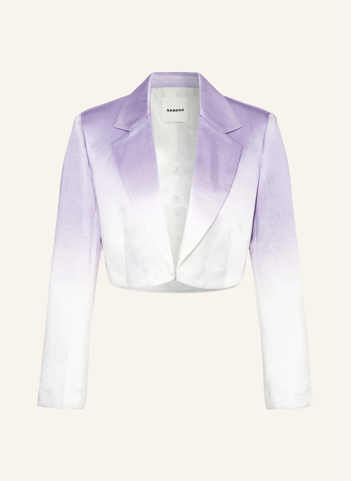 Sandro Cropped-Blazer Mit Leinen lila von sandro