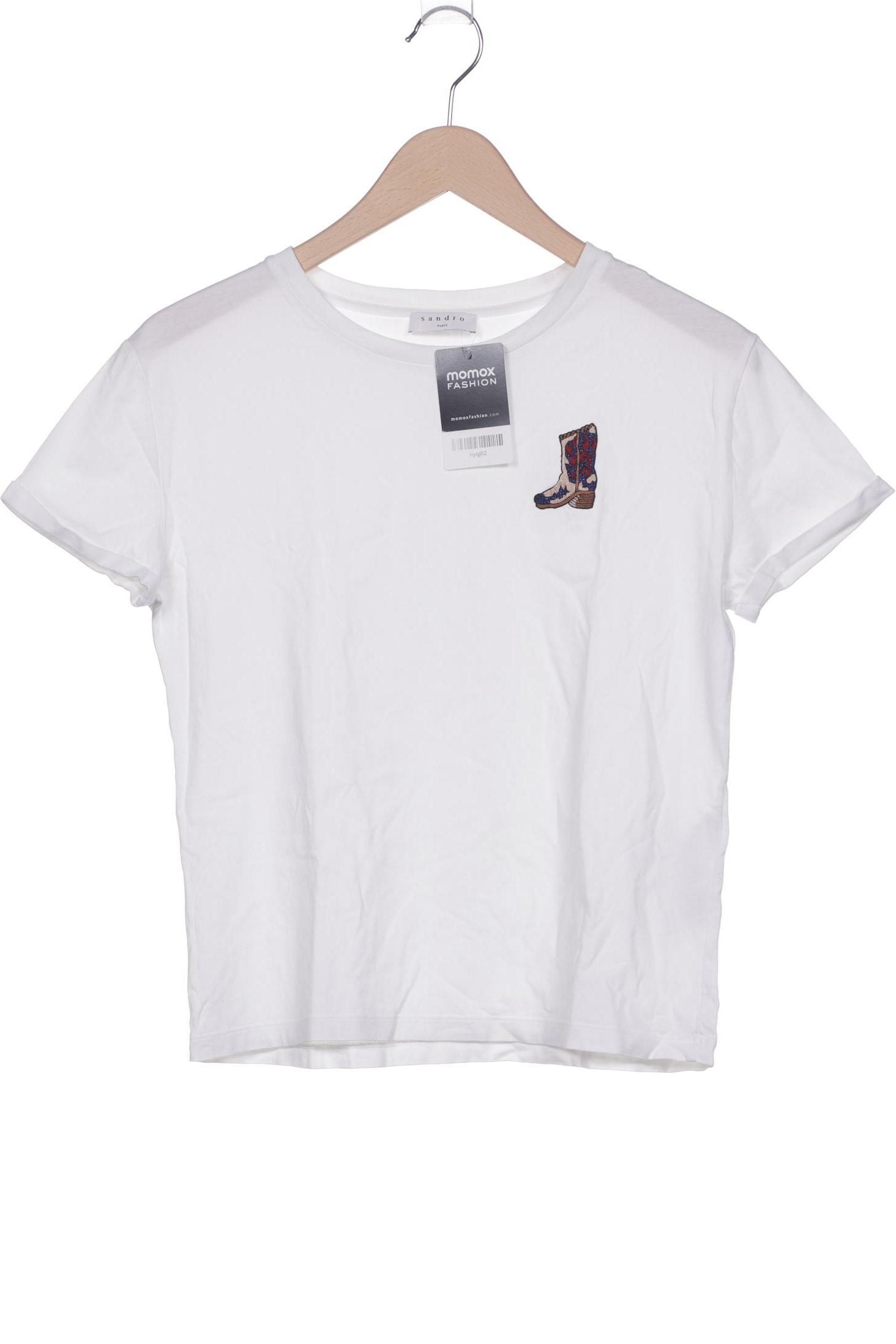 Sandro Damen T-Shirt, weiß, Gr. 36 von sandro