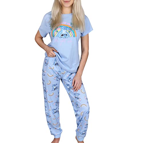 Stitch Disney Kurzärmliger, Zweiteiliger Schlafanzug aus Baumwolle für Damen, Nachtwäsche XS von sarcia.eu