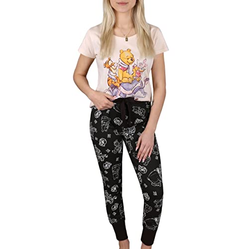 Winnie The Pooh Disney Kurzarm-Pyjama für Damen, Lange Hose, Baumwolle L von sarcia.eu