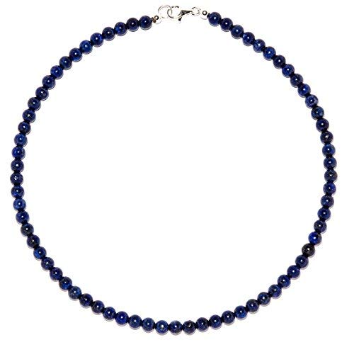 Lapislazuli Schmuck (Halskette) Lapislazuli Kette Lapislazuli Kugeln Größe ca. 6 mm Verschluss 925er Sterling-Silber Modellnummer 103 von schoener-mineralienschmuck / Edelsteinschmuck