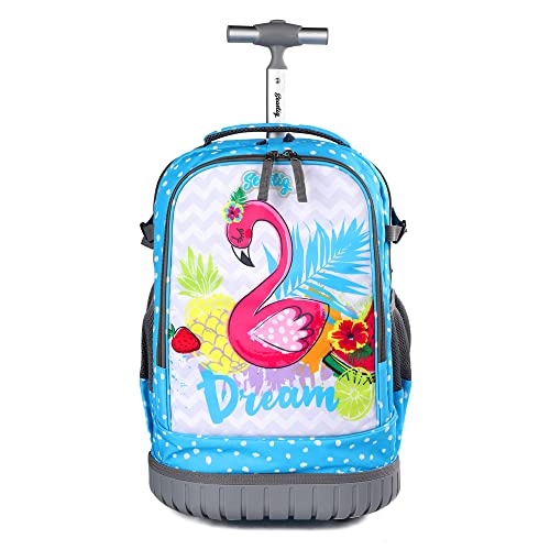 Rollender Rucksack Wheeled Laptop Rucksack Schule College Student Reise Reise Jungen und Mädchen swan von seastig