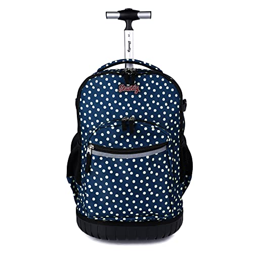 seastig Rollrucksack 18 Zoll Rollrucksack Rollrucksack Handgepäcktasche Laptop-Rucksack für Erwachsene Kinder Klassenfahrt von seastig