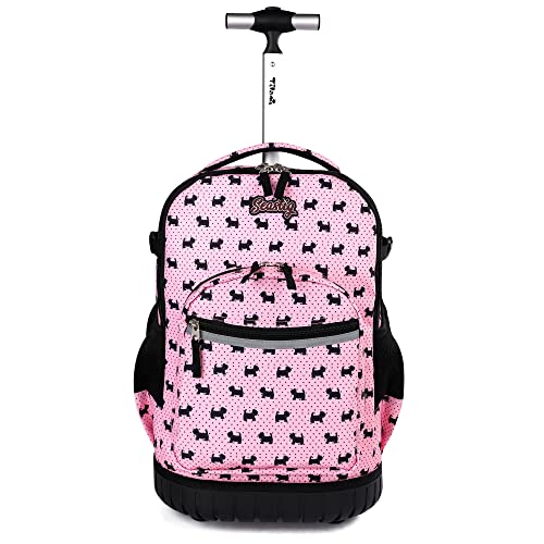 seastig Rollrucksack 18 Zoll Rollrucksack Rollrucksack Handgepäcktasche Laptop-Rucksack für Erwachsene Kinder Klassenfahrt von seastig