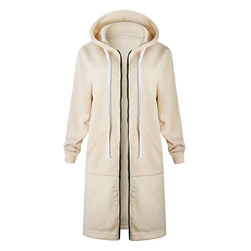 semen Damen Outwear Mit Kapuze lang Parka Winterjacke Zip Mantel Jacke Trenchcoat Mit Kapuze Funktionsjacke Leicht Jacke Winddicht Übergangsjacke Outwear von semen