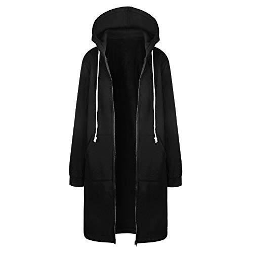 semen Damen Outwear Mit Kapuze lang Parka Winterjacke Zip Mantel Jacke Trenchcoat Mit Kapuze Funktionsjacke Leicht Jacke Winddicht Übergangsjacke Outwear von semen