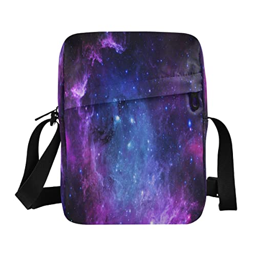 Messenger Bag Crossbody Umhängetasche Canvas Schultertasche Universum Galaxy Nebel Space für Männer Frauen Outdoor Reisen Business, Multi 1 von senya