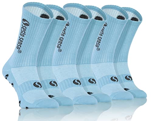 sesto senso 3 Paar Sportsocken Türkis Herren Damen Bunte Wadensocken Baumwolle 35-38 Turquoise von sesto senso