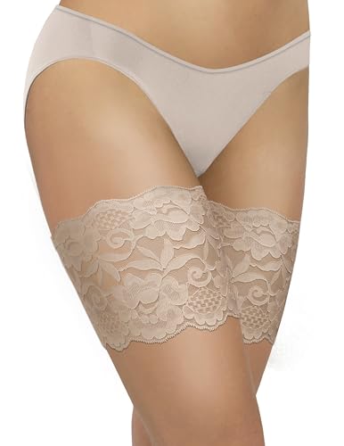 sesto senso Oberschenkelbänder Spitze Sexy Elastische Anti-reibung mit 4 Silikonstreifen hautfarben Beige 80-85 3XL sesto senso Oberschenkelbänder Spitze Sexy Elastische Anti-reibung mit 4 Silikonstreifen hautfarben Beige 80-85 3XL von sesto senso