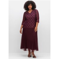 Große Größen: Abendkleid mit Spitzenoberteil und Chiffonrock, aubergine, Gr.40-58 Große Größen: Abendkleid mit Spitzenoberteil und Chiffonrock, aubergine, Gr.40-58 von sheego