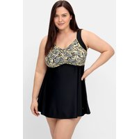 Große Größen: Tankini-Set mit Paisleymuster, schwarz, Gr.40B-58F von sheego