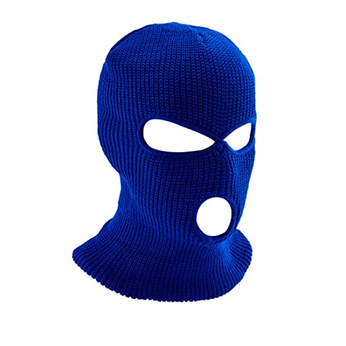 shengli Unisex-Maske Three-Loch Balaclava Gestrickte Gesichtsmaske Outdoor-Sport Skimasken Warme Hauben Vollgesichtsmaske Ski Gesichtsschutz Outdoor Clear Mask Kopfhaube (One Size,Three Holes 12) von shengli