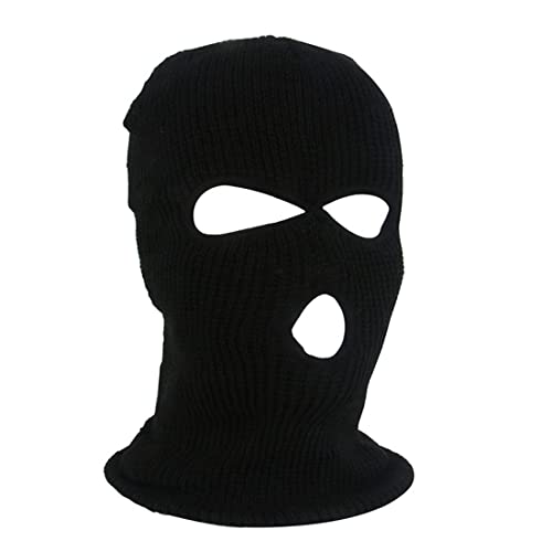 shengli Unisex-Maske Three-Loch Balaclava Gestrickte Gesichtsmaske Outdoor-Sport Skimasken Warme Hauben Vollgesichtsmaske Ski Gesichtsschutz Outdoor Clear Mask Kopfhaube (One Size,Three Holes 3) von shengli