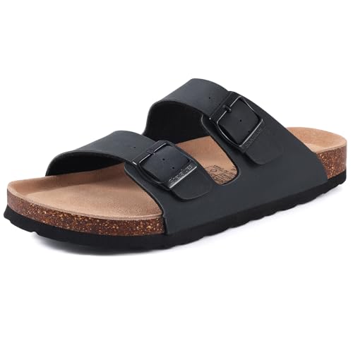 shevalues Kork-Fußbett Schiebe-Sandal, Fußgewölbe Unterstützung Sommer Outdoor-Sandalen Mules mit verstellbarer Schnalle, schwarzes, 43 EU shevalues Kork-Fußbett Schiebe-Sandal, Fußgewölbe Unterstützung Sommer Outdoor-Sandalen Mules mit verstellbarer Schnalle, schwarzes, 43 EU von shevalues