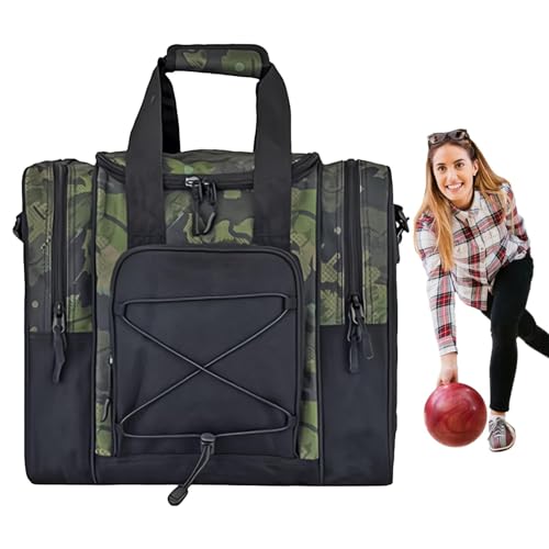 Multifunktionale Bowling-Tasche, Single-Ball-Bowling-Tasche, Handtuch-Tasche, Bowling-Tasche, kompakter, weich gepolsterter Gürtel mit gepolsterter Innenseite, Verstellbarer Gürtel, Schuhe, Handtuch von shjxi