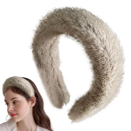 Plüsch-Haarband, Winter, warm, Kopfbedeckung für drinnen und draußen, vielseitig und trendig für Dating und Versammlungen, 4,5 cm, mehrere Farben Plüsch-Haarband, Winter, warm, Kopfbedeckung für drinnen und draußen, vielseitig und trendig für Dating und Versammlungen, 4,5 cm, mehrere Farben von shjxi